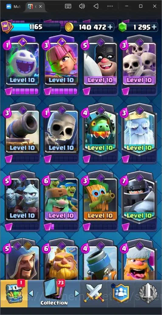 Clash Royale Accounts High-End Global |CL 1165|KTL 13|Trophy 8217|119 Cards|6 Champ|7 Evo|4 Hero|Arena 21|1295 Gems|140K 9