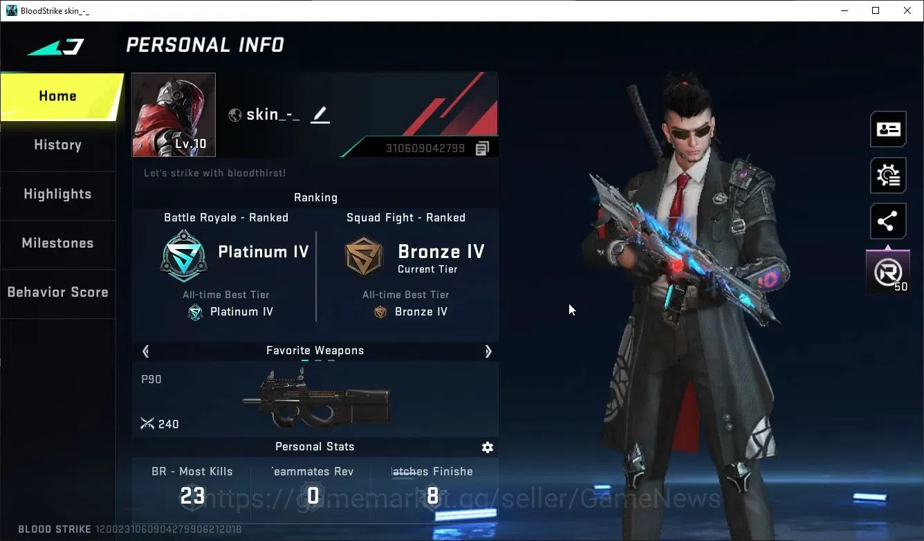 Blood Strike Accounts ASIA|1 ULTRA Striker ZERO-Agent Zero|3 Legendary G image 2
