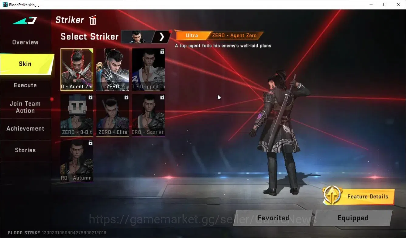 Blood Strike Accounts ASIA|1 ULTRA Striker ZERO-Agent Zero|3 Legendary G image 3