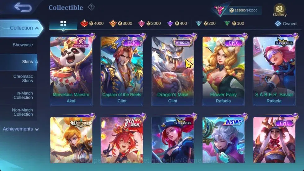 Mobile Legends: Bang Bang Accounts Collector Hero 133|Skin 412|Highest Imo 104|Legend Franco|Harith HxH,(YSS,Nata) CC,Layla 10