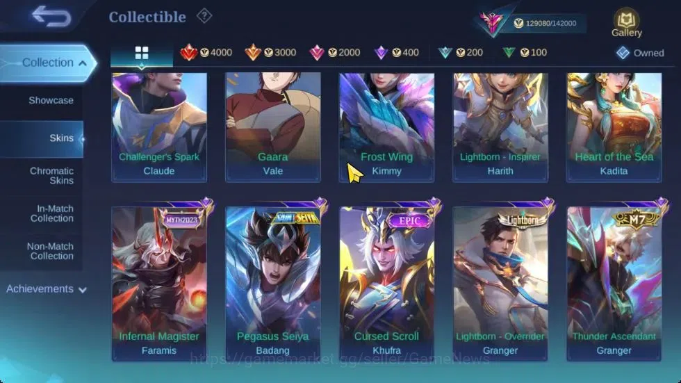 Mobile Legends: Bang Bang Accounts Collector Hero 133|Skin 412|Highest Imo 104|Legend Franco|Harith HxH,(YSS,Nata) CC,Layla 15