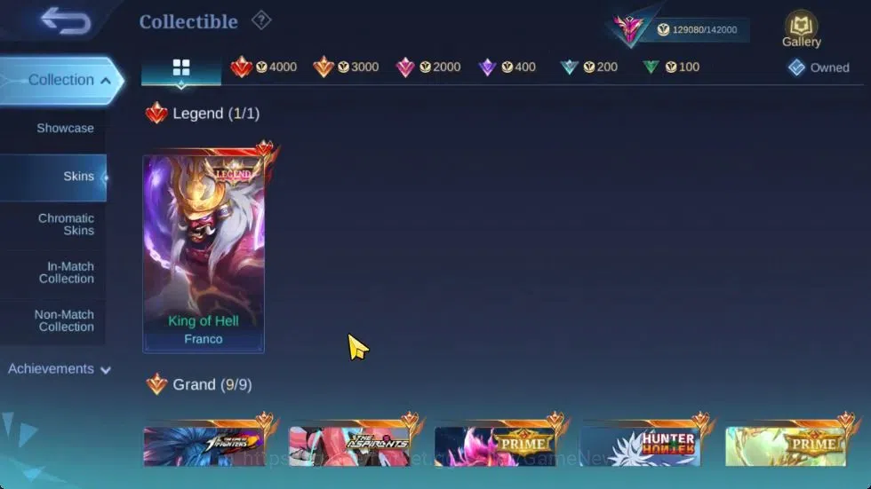 Mobile Legends: Bang Bang Accounts Collector Hero 133|Skin 412|Highest Imo 104|Legend Franco|Harith HxH,(YSS,Nata) CC,Layla 5