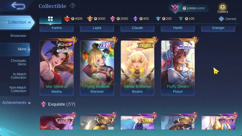 Mobile Legends: Bang Bang Accounts Collector Hero 133|Skin 412|Highest Imo 104|Legend Franco|Harith HxH,(YSS,Nata) CC,Layla 7