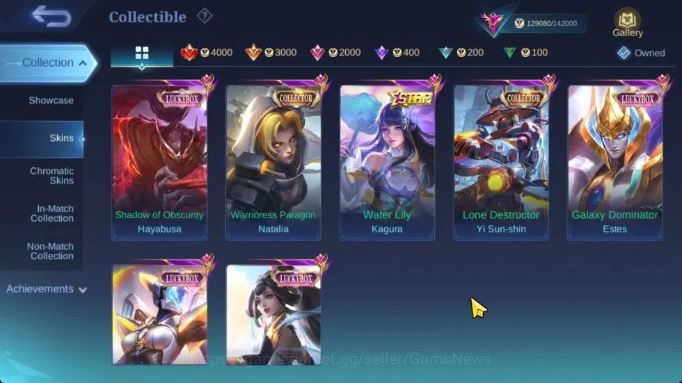 Mobile Legends: Bang Bang Accounts Collector Hero 133|Skin 412|Highest Imo 104|Legend Franco|Harith HxH,(YSS,Nata) CC,Layla 8
