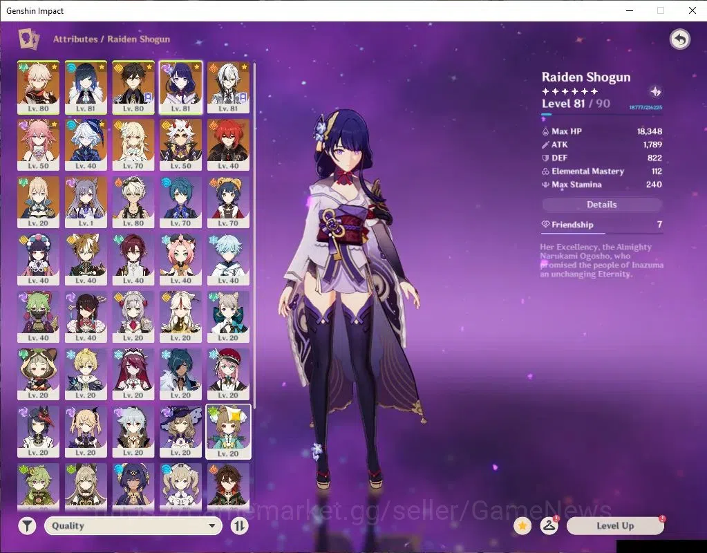 Genshin Impact Accounts ASIA|AR 55|8 Limited+5(*5Weapon)|Raiden+Sign,Kazuh image 3
