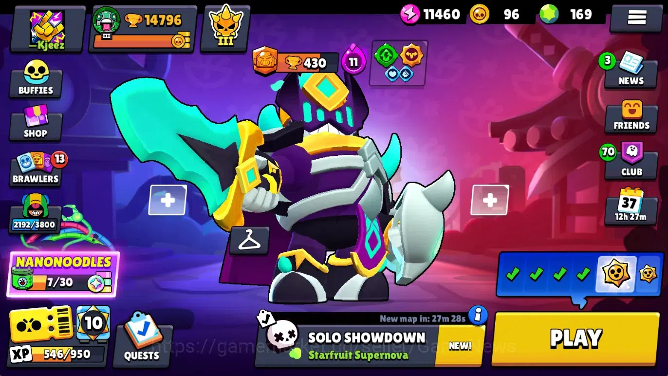Brawl Stars Accounts 14796 Trophy|74 Brawlers 14 Max|174 Skin|2 HyperCh(Mecha Rose P,Scratcher Poco),2 Legend,10 3