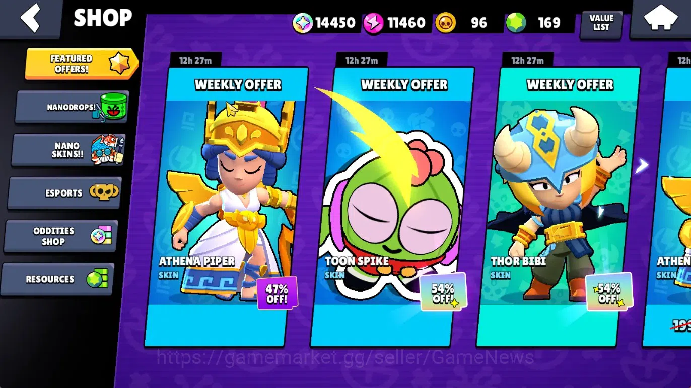 Brawl Stars Accounts 14796 Trophy|74 Brawlers 14 Max|174 Skin|2 HyperCh(Mecha Rose P,Scratcher Poco),2 Legend,10 6