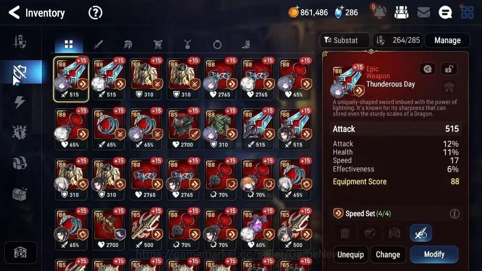Epic Seven Accounts High-End Global UnVerif|NewEra|13 ML(Salome,RnL,Zio,Belina,LC Bellona,AB 16