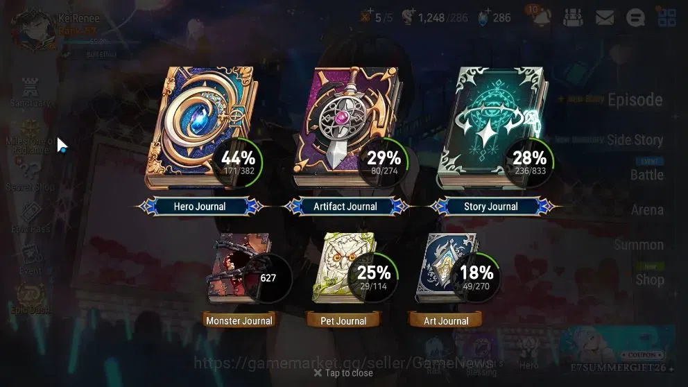 Epic Seven Accounts High-End Global UnVerif|NewEra|13 ML(Salome,RnL,Zio,Belina,LC Bellona,AB 3