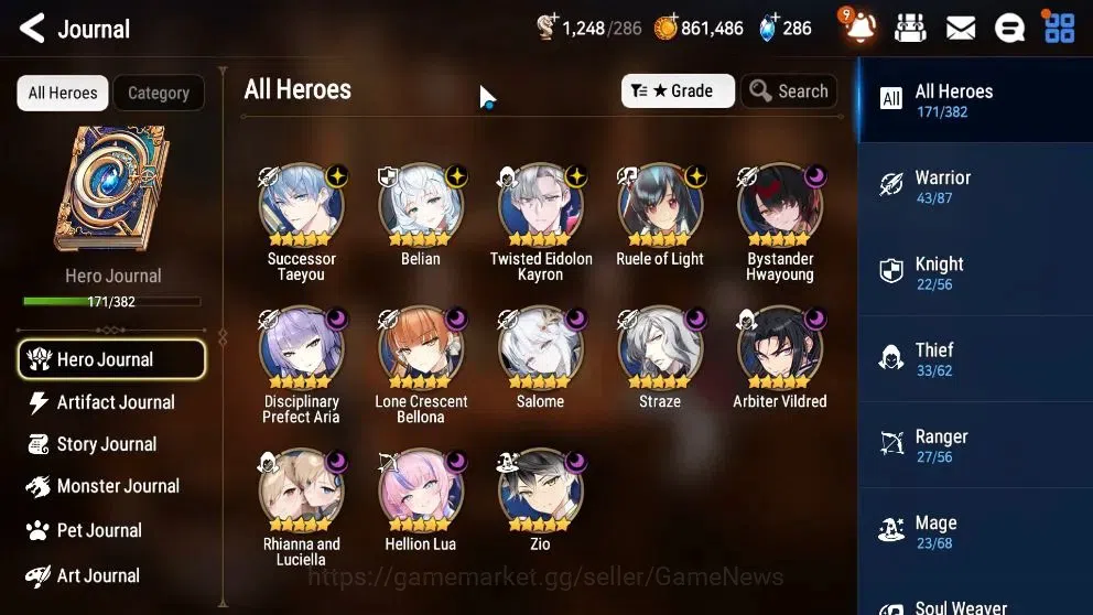 Epic Seven Accounts High-End Global UnVerif|NewEra|13 ML(Salome,RnL,Zio,Belina,LC Bellona,AB 6