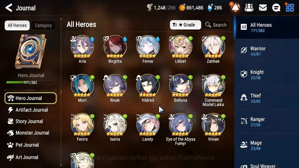 Epic Seven Accounts High-End Global UnVerif|NewEra|13 ML(Salome,RnL,Zio,Belina,LC Bellona,AB 8