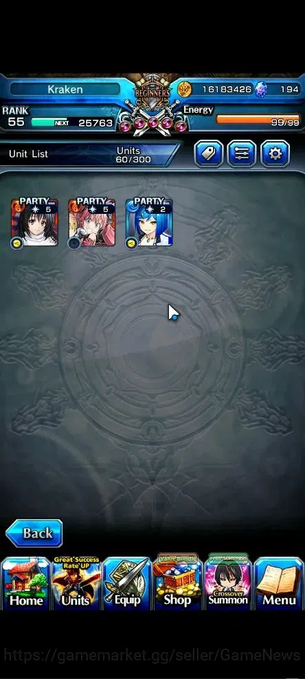 Grand Summoners Accounts Global|Rank 55|194 cc|3 Ascend+3 TW|[Shizu,Bouncin image 4