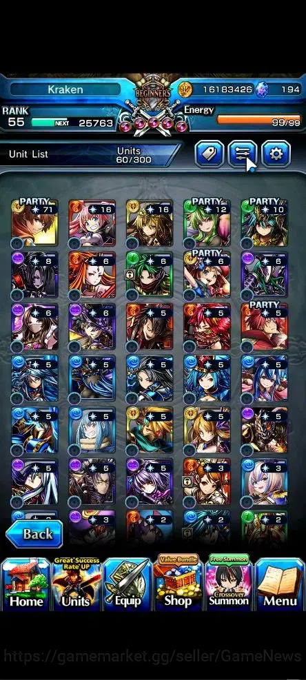 Grand Summoners Accounts Global|Rank 55|194 cc|3 Ascend+3 TW|[Shizu,Bouncin image 5