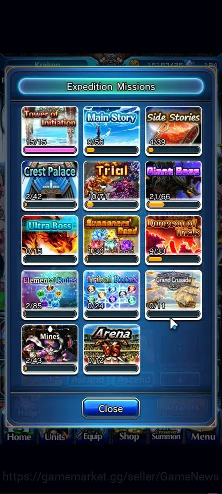Grand Summoners Accounts Global|Rank 55|194 cc|3 Ascend+3 TW|[Shizu,Bouncin image 8