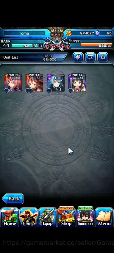 Grand Summoners Accounts Starter Global|Rank 44| 4 Ascend | RimuruTW, Kyoko SakuraTW, CF Millim, H Akemi |Lpot 81|Check 4