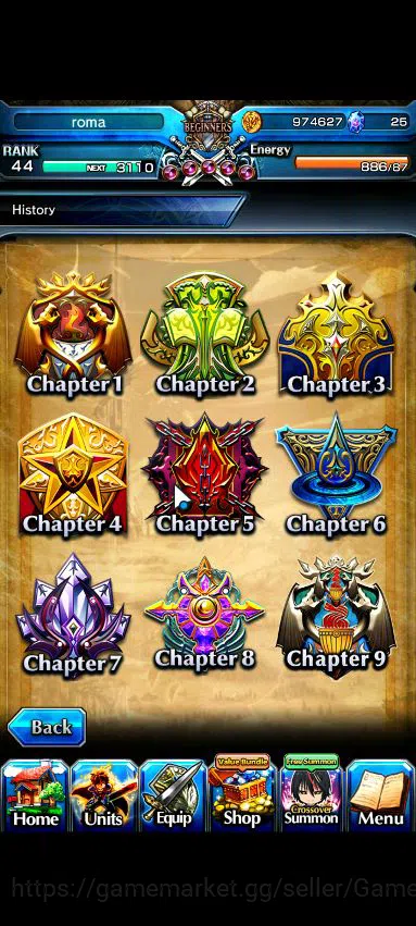 Grand Summoners Accounts Starter Global|Rank 44| 4 Ascend | RimuruTW, Kyoko SakuraTW, CF Millim, H Akemi |Lpot 81|Check 8