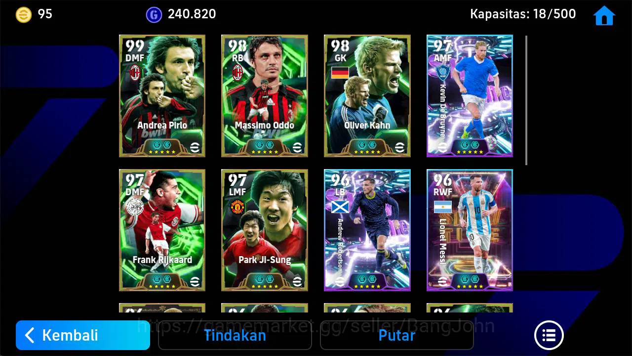 eFootball Accounts Power 3155, Pirlo epic, M oddo epic, F rijkaard ep image 4