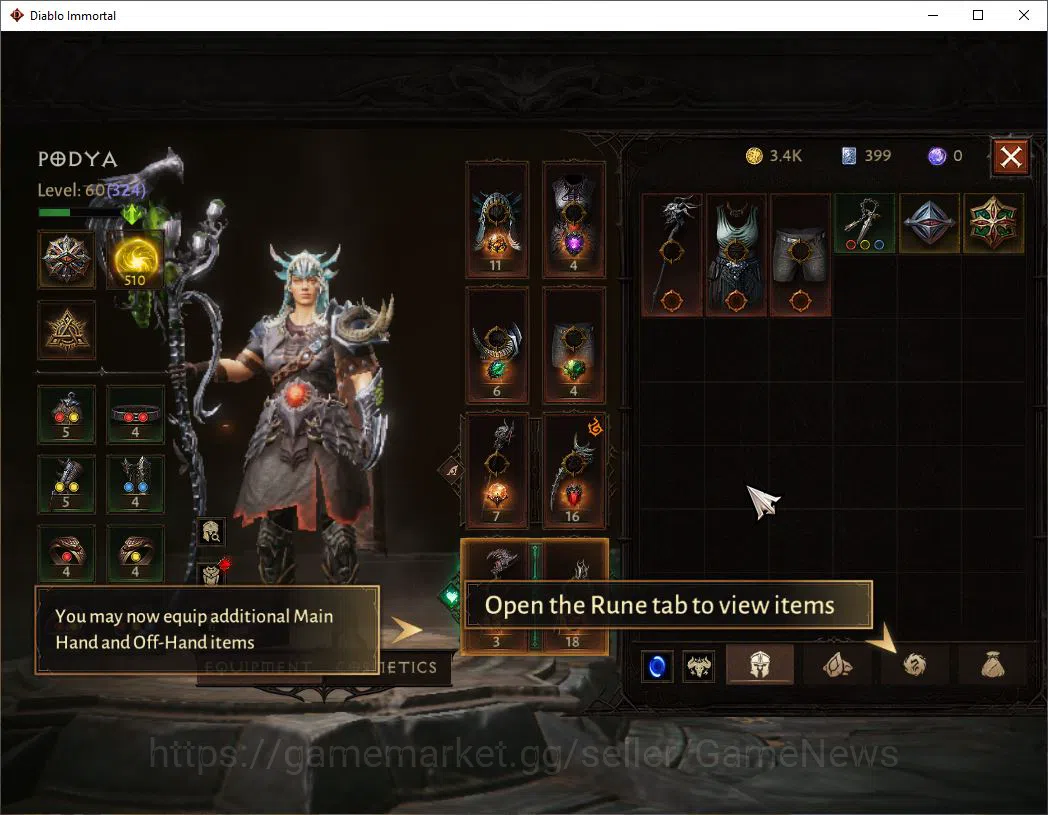 Diablo Immortal Accounts SA-Malah|Lv60(324)|Druid|31k CR|Reso 510|Maledicto image 4