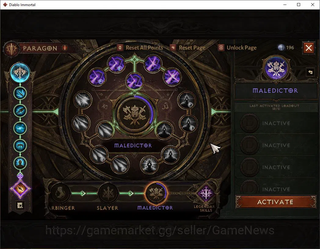 Diablo Immortal Accounts SA-Malah|Lv60(324)|Druid|31k CR|Reso 510|Maledicto image 8
