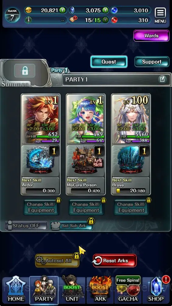 Last Cloudia Accounts GLOBAL|Rank 7|3k Crystal|Collab Brave Frontier (Fi image 6