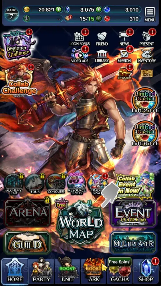 Last Cloudia Accounts GLOBAL|Rank 7|3k Crystal|Collab Brave Frontier (Fi image 7