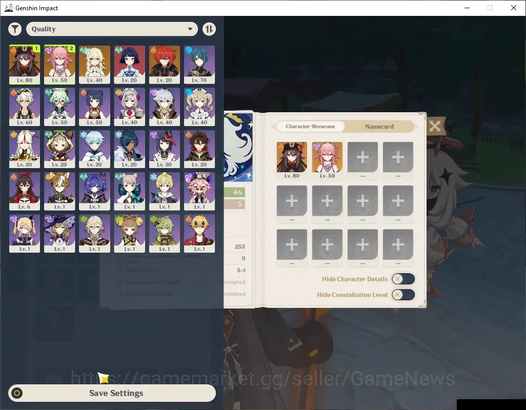 Genshin Impact Accounts ASIA | AR 46 | 2 Limited | Hutao,Yae Miko | Mc Fem image 1