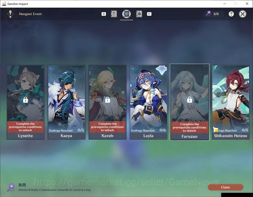 Genshin Impact Accounts ASIA|Free ZZZ|AR 55|7 Limited + 7 (5*Standard)|Ski image 19