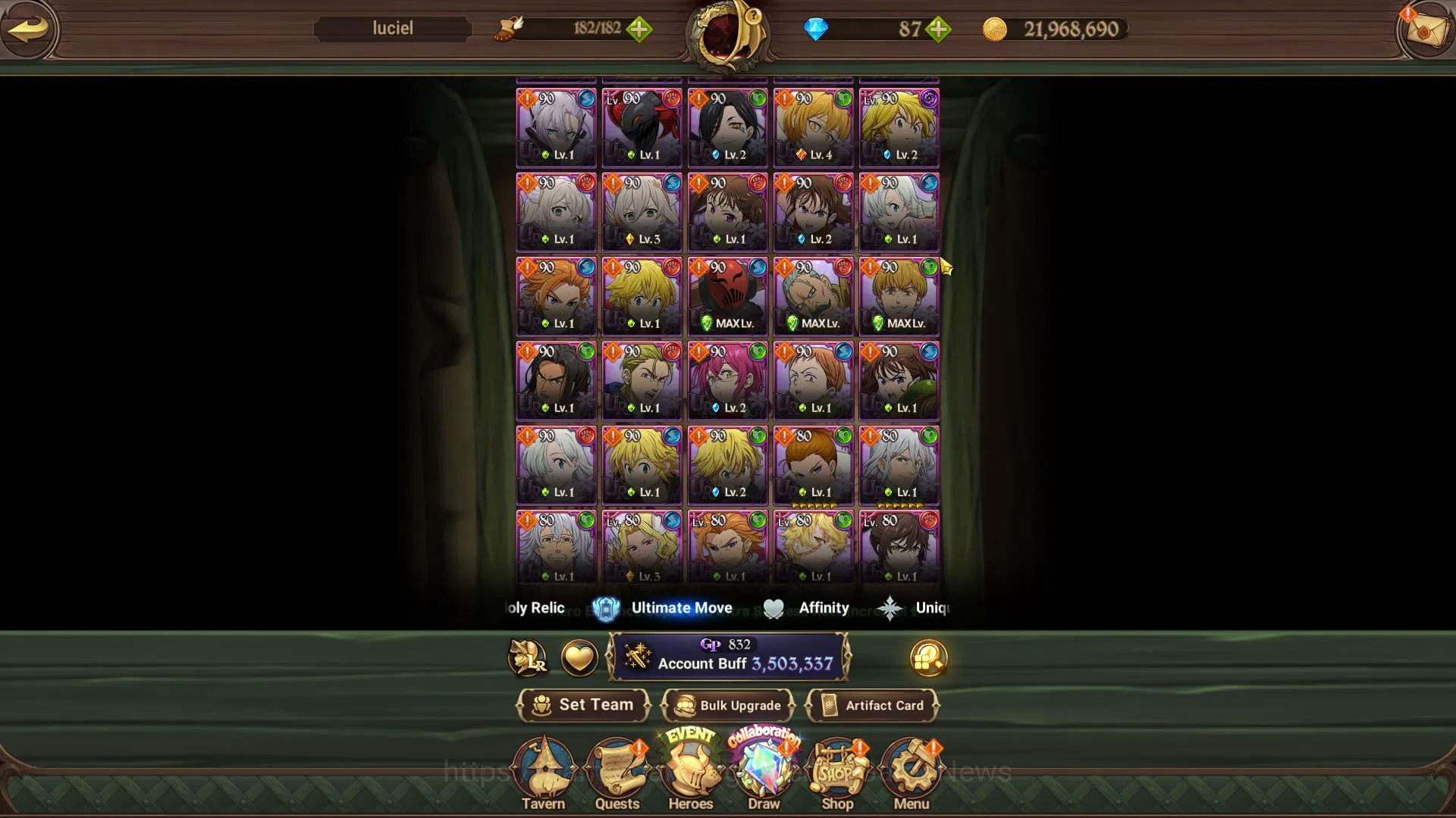 The Seven Deadly Sins: Grand Cross Accounts Asia|3,5M CC|1 LR+6 UR+Collab FireForce,TOG|Ludoci image 6