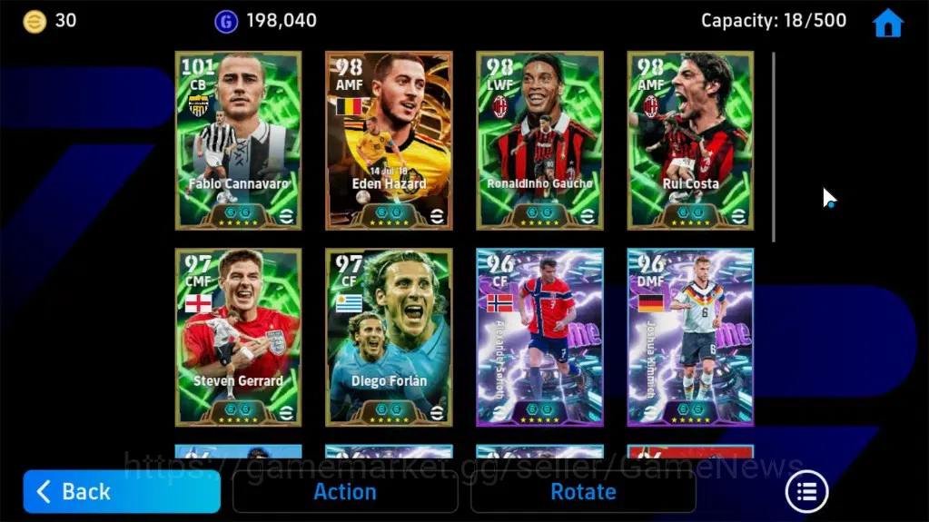 eFootball Accounts Android |Big Time (Eden Hazard)11 Epic|Fabio Canna image 6