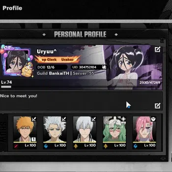 BLEACH: Soul Resonance Accounts NuverseSEA|LV 74|10 SSR [Ichigo,Toshiro,Nelliel,Gi image 1