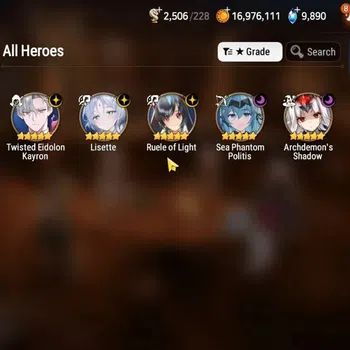 Epic Seven Accounts Starter GLOBAL UnVerif|New Era|5ML(Lisete,RueleLight,SP Politis,Etc)+AUBE,Setsuka,Ivana,Etc|Abys F