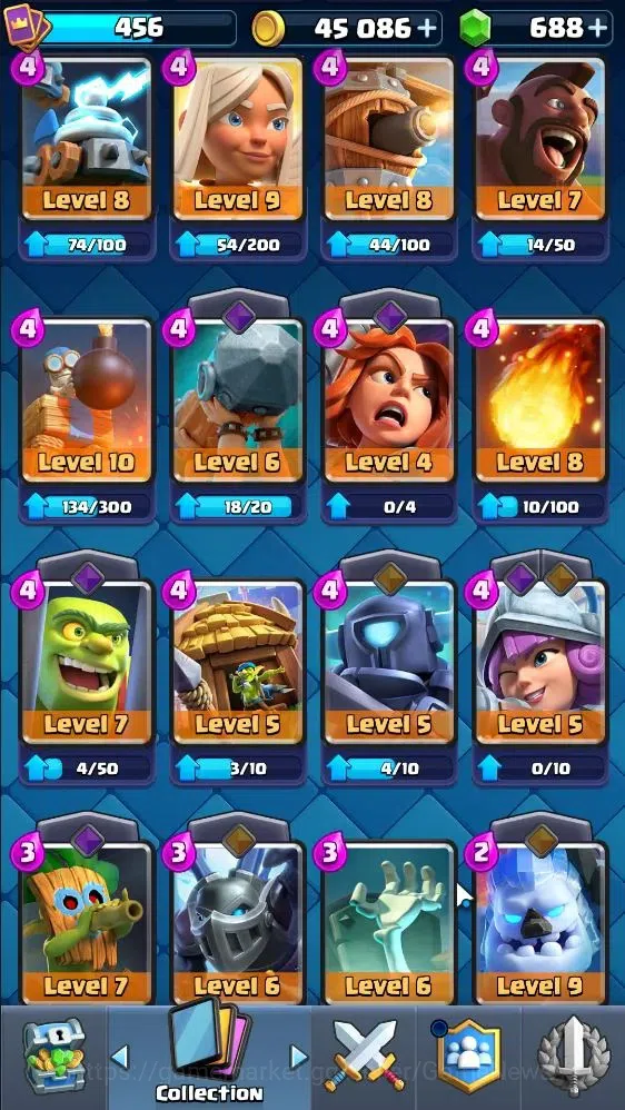 Clash Royale Accounts KTL 9 | 3400 Trophies|Card 58|Limited Skin|1 Hero image 16