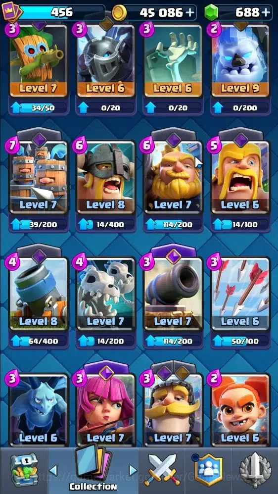 Clash Royale Accounts KTL 9 | 3400 Trophies|Card 58|Limited Skin|1 Hero image 17