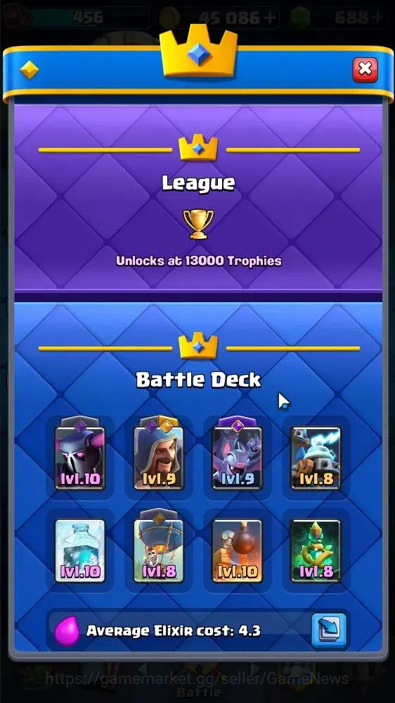 Clash Royale Accounts KTL 9 | 3400 Trophies|Card 58|Limited Skin|1 Hero image 5