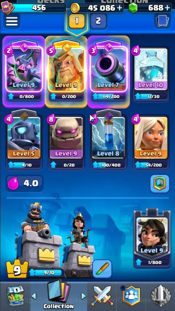 Clash Royale Accounts KTL 9 | 3400 Trophies|Card 58|Limited Skin|1 Hero image 7