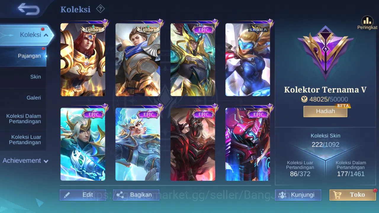 Mobile Legends: Bang Bang Accounts Hero 132 Skin 222 | Luckybox Karina | CC Natalia | image 14