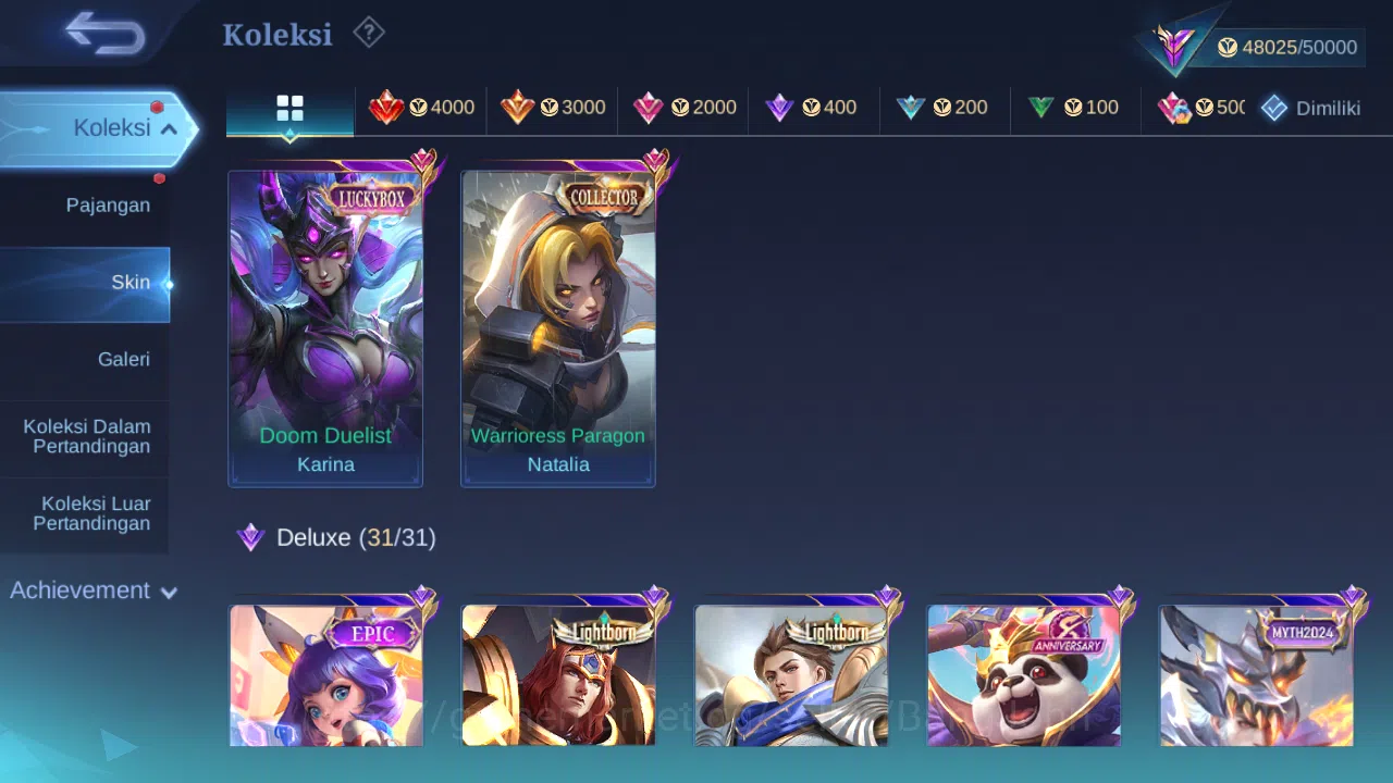Mobile Legends: Bang Bang Accounts Hero 132 Skin 222 | Luckybox Karina | CC Natalia | image 3