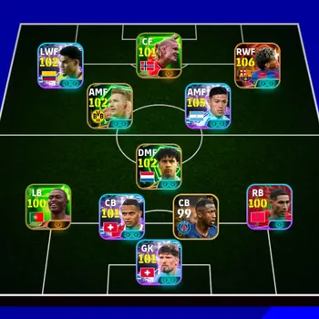eFootball Accounts Starter 3150+ Team I Lamin 107 I Halaand 101 I Dias 103 I Kobel 103 I Akenji 103 I Enzo 105 I Rijkaard
