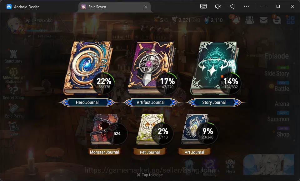Epic Seven Accounts Global Unverif|5 ML Salome,A Tywin,L Krau,etc|PoH  image 11
