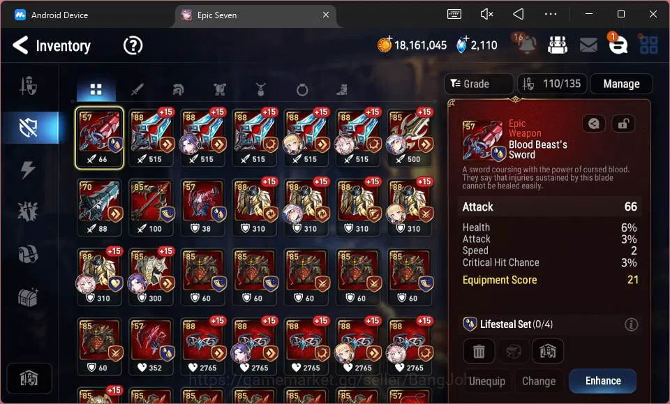 Epic Seven Accounts Global Unverif|5 ML Salome,A Tywin,L Krau,etc|PoH  image 7