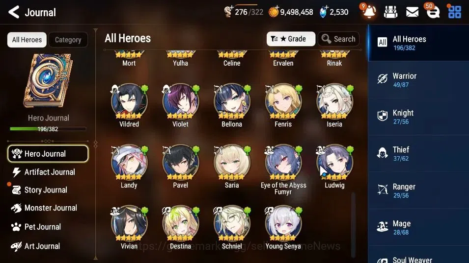 Epic Seven Accounts High-End ASIA Unverif|13 ML(Schol Nurse Yulha,Rhiana&Luciel,BArunka,ZIO,Etc)+Setsuka,Eye AB 10