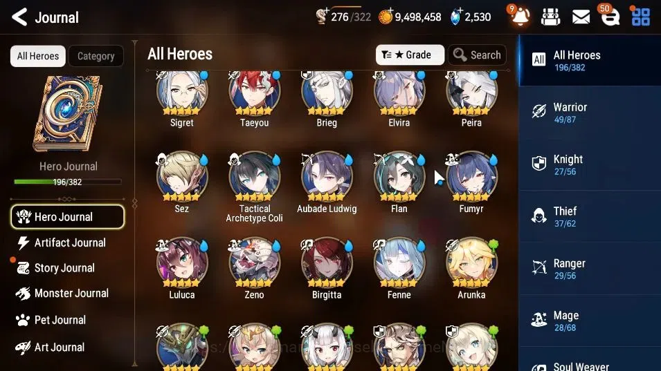 Epic Seven Accounts High-End ASIA Unverif|13 ML(Schol Nurse Yulha,Rhiana&Luciel,BArunka,ZIO,Etc)+Setsuka,Eye AB 8