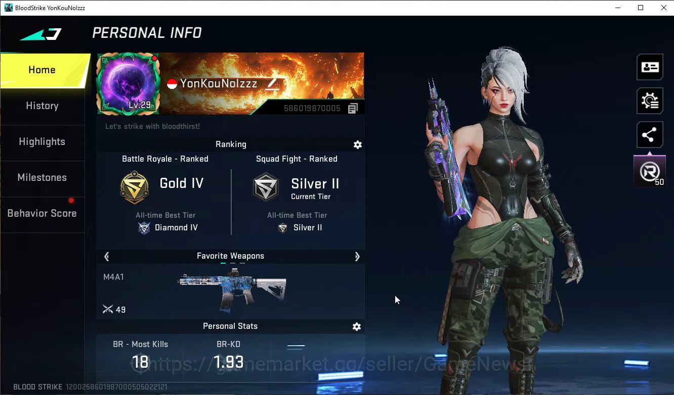 Blood Strike Accounts ASIA|4 ULTRA [JET,INP-9,P90,FN2000]+10 Legendary [ image 19