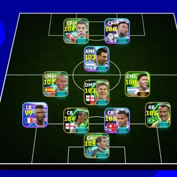 eFootball Accounts Legends & Iconic Players EFOOTBALL COLECTIV 3198+ | SHOWTIME MBAPPE,CAFU,RIO FERDINAND,L SUAREZ,S