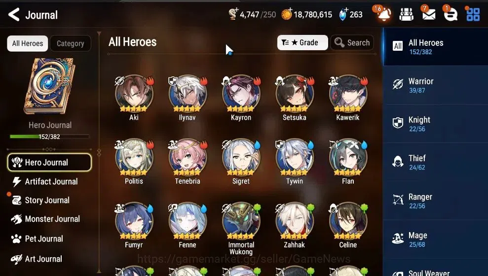 Epic Seven Accounts High-End GLOBAL UnVerif|10 ML(Salome,EIlynav,Belian,BM Haste,etc)+Aby Fumyr,Setsuka,etc|PoH ON|158K 5