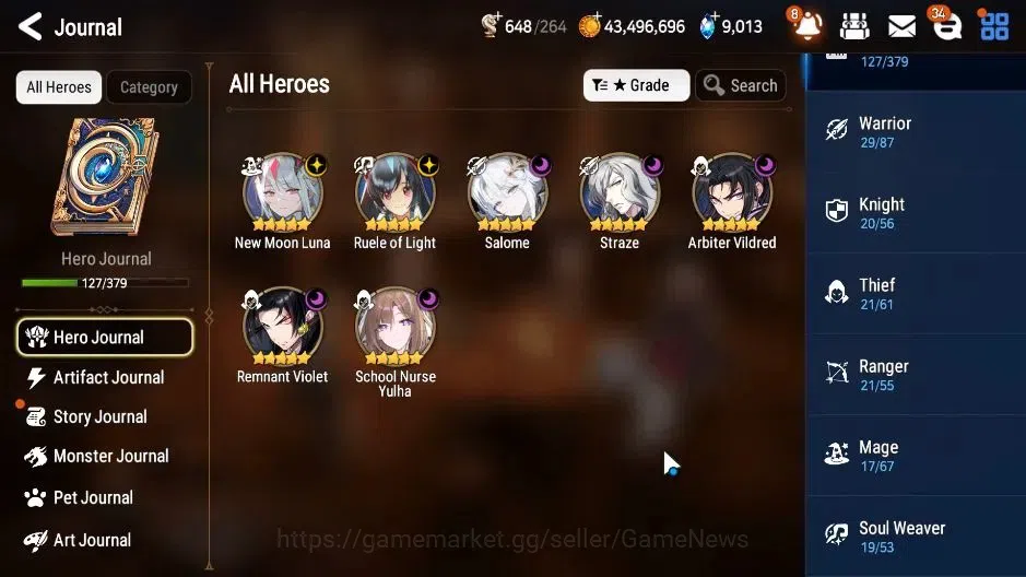 Epic Seven Accounts Limited Hero GLOBAL|UnVerif|7 ML(School Nurse Yulha,Salome,NM Luna,Etc),Ivana,AFS Flan,Landy|Poh ON|939 6