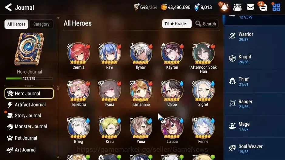 Epic Seven Accounts Limited Hero GLOBAL|UnVerif|7 ML(School Nurse Yulha,Salome,NM Luna,Etc),Ivana,AFS Flan,Landy|Poh ON|939 7