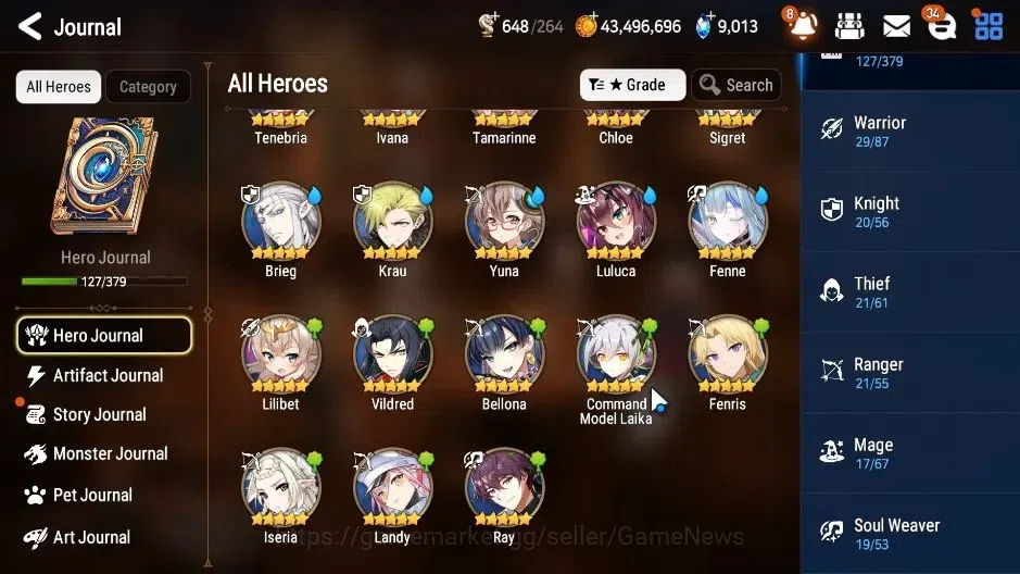 Epic Seven Accounts Limited Hero GLOBAL|UnVerif|7 ML(School Nurse Yulha,Salome,NM Luna,Etc),Ivana,AFS Flan,Landy|Poh ON|939 8