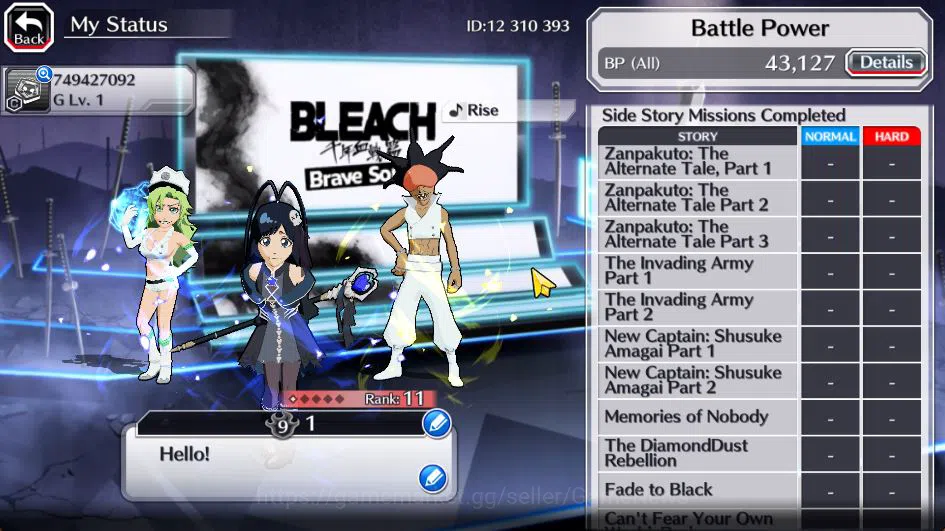 Bleach: Brave Souls Accounts Starter [GLOBAL]6K Orbs+Fresh All Story|Giselle Magic Society,NaNaNa TYBW25,Candice 5