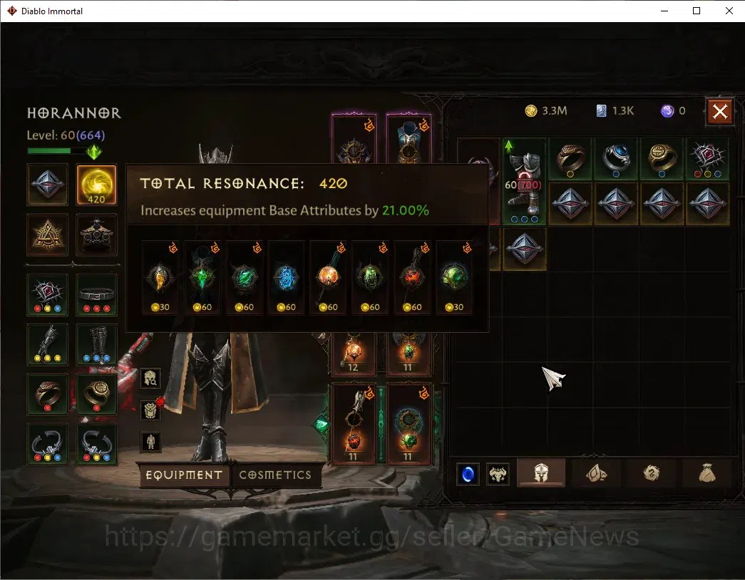 Diablo Immortal Accounts SEA - Oza|CS ON|Lv60(664)|Wizard|39k CR|Reso 420|P image 11